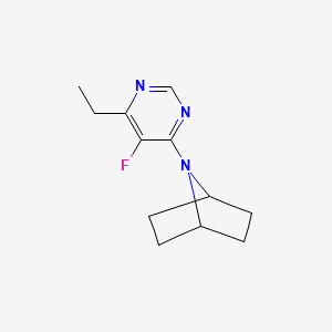 molecular formula C12H16FN3 B2524380 7-(6-Ethyl-5-fluoropyrimidin-4-yl)-7-azabicyclo[2.2.1]heptane CAS No. 2415583-36-5