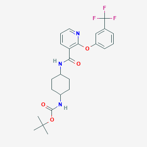 Tert-butyl N-[4-[[2-[3-(trifluoromethyl)phenoxy]pyridine-3-carbonyl]amino]cyclohexyl]carbamate