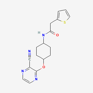 N-((1r,4r)-4-((3-cyanopyrazin-2-yl)oxy)cyclohexyl)-2-(thiophen-2-yl)acetamide