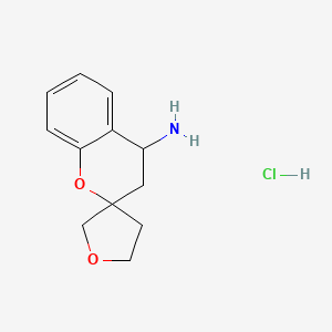 3,4-Dihydrospiro[1-benzopyran-2,3'-oxolane]-4-amine hydrochloride