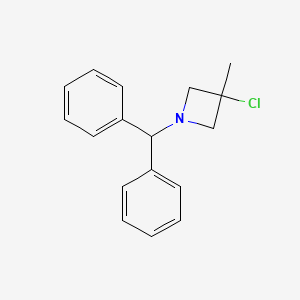 molecular formula C17H18ClN B2524409 1-benzhydryl-3-chloro-3-methyl-azetidine CAS No. 1613721-74-6