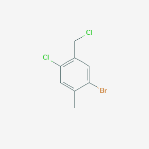 1-Bromo-4-chloro-5-(chloromethyl)-2-methylbenzene