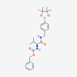 (S)-Benzyl (3-methyl-1-oxo-1-((4-(4,4,5,5-tetramethyl-1,3,2-dioxaborolan-2-yl)benzyl)amino)butan-2-yl)carbamate
