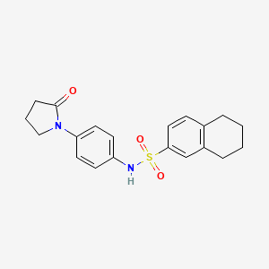 N-[4-(2-oxopyrrolidin-1-yl)phenyl]-5,6,7,8-tetrahydronaphthalene-2-sulfonamide