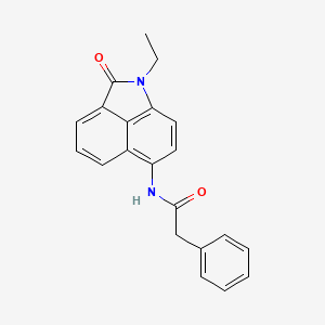 N-{2-ethyl-3-oxo-2-azatricyclo[6.3.1.0^{4,12}]dodeca-1(11),4(12),5,7,9-pentaen-9-yl}-2-phenylacetamide