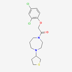 2-(2,4-Dichlorophenoxy)-1-(4-(tetrahydrothiophen-3-yl)-1,4-diazepan-1-yl)ethan-1-one