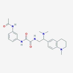 molecular formula C24H31N5O3 B2524441 N1-(3-acetamidophenyl)-N2-(2-(dimethylamino)-2-(1-methyl-1,2,3,4-tetrahydroquinolin-6-yl)ethyl)oxalamide CAS No. 922012-35-9
