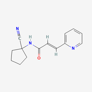 (E)-N-(1-cyanocyclopentyl)-3-pyridin-2-ylprop-2-enamide