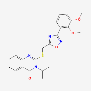 2-(((3-(2,3-dimethoxyphenyl)-1,2,4-oxadiazol-5-yl)methyl)thio)-3-isopropylquinazolin-4(3H)-one