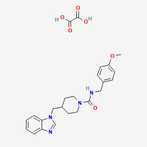 4-((1H-benzo[d]imidazol-1-yl)methyl)-N-(4-methoxybenzyl)piperidine-1-carboxamide oxalate