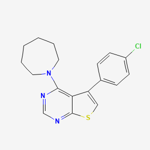 4-(Azepan-1-yl)-5-(4-chlorophenyl)thieno[2,3-d]pyrimidine
