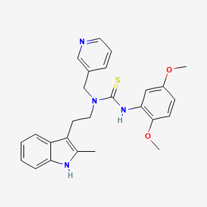 3-(2,5-dimethoxyphenyl)-1-[2-(2-methyl-1H-indol-3-yl)ethyl]-1-(pyridin-3-ylmethyl)thiourea
