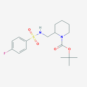 molecular formula C17H25FN2O4S B2524461 tert-Butyl 2-((4-fluorophenylsulfonamido)methyl)piperidine-1-carboxylate CAS No. 1353980-93-4