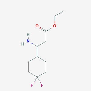 molecular formula C11H19F2NO2 B2524462 ethyl3-amino-3-(4,4-difluorocyclohexyl)propanoate CAS No. 2138364-49-3