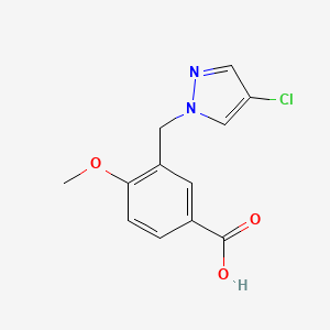 3-[(4-chloro-1H-pyrazol-1-yl)methyl]-4-methoxybenzoic acid