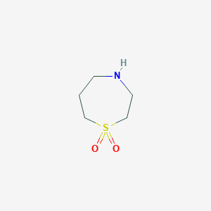 molecular formula C5H11NO2S B2524503 1,4-Thiazepane 1,1-dioxide CAS No. 595597-04-9; 756815-81-3
