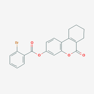 molecular formula C20H15BrO4 B2524505 6-oxo-7,8,9,10-tetrahydro-6H-benzo[c]chromen-3-yl 2-bromobenzoate CAS No. 328022-46-4