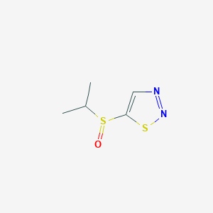 molecular formula C5H8N2OS2 B2524509 5-(Isopropylsulfinyl)-1,2,3-thiadiazole CAS No. 956705-47-8