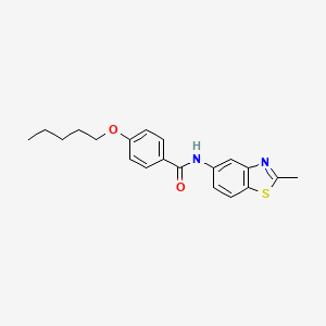 molecular formula C20H22N2O2S B2524511 N-(2-methylbenzo[d]thiazol-5-yl)-4-(pentyloxy)benzamide CAS No. 477554-53-3