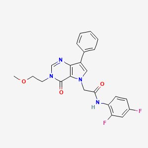 N-(2,4-difluorophenyl)-2-[3-(2-methoxyethyl)-4-oxo-7-phenyl-3,4-dihydro-5H-pyrrolo[3,2-d]pyrimidin-5-yl]acetamide