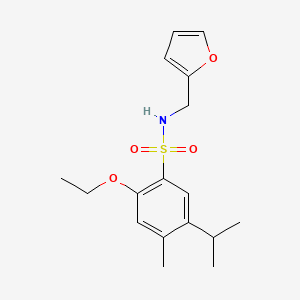 {[2-Ethoxy-4-methyl-5-(methylethyl)phenyl]sulfonyl}(2-furylmethyl)amine
