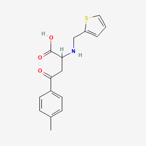 molecular formula C16H17NO3S B2524516 4-(4-Methylphenyl)-4-oxo-2-((2-thienylmethyl)amino)butanoic acid CAS No. 298216-15-6