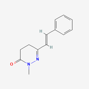molecular formula C13H14N2O B2524521 2-methyl-6-styryl-4,5-dihydro-3(2H)-pyridazinone CAS No. 1421944-09-3
