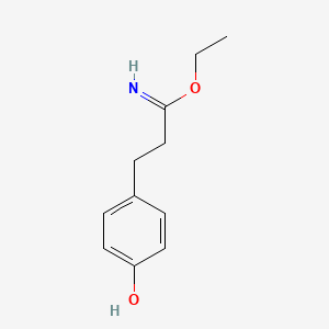 molecular formula C11H15NO2 B2524531 Ethyl 3-(4-hydroxyphenyl)propanimidate CAS No. 276263-34-4