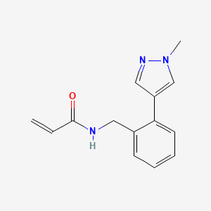 molecular formula C14H15N3O B2524552 N-{[2-(1-methyl-1H-pyrazol-4-yl)phenyl]methyl}prop-2-enamide CAS No. 2094509-08-5