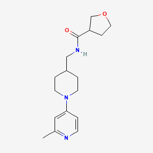 molecular formula C17H25N3O2 B2524565 N-{[1-(2-methylpyridin-4-yl)piperidin-4-yl]methyl}oxolane-3-carboxamide CAS No. 2415543-44-9
