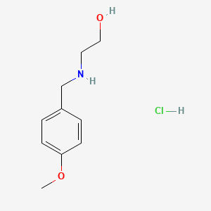 molecular formula C10H16ClNO2 B2524613 2-[(4-Methoxybenzyl)amino]ethanol hydrochloride CAS No. 100132-03-4