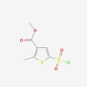 molecular formula C7H7ClO4S2 B2524620 Methyl 5-(chlorosulfonyl)-2-methylthiophene-3-carboxylate CAS No. 2090072-28-7