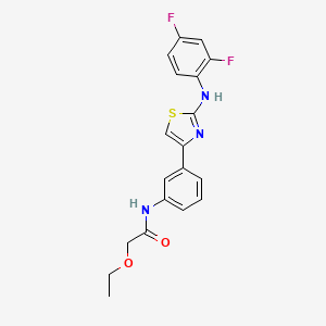 molecular formula C19H17F2N3O2S B2524625 N-(3-(2-((2,4-difluorophenyl)amino)thiazol-4-yl)phenyl)-2-ethoxyacetamide CAS No. 1797094-71-3