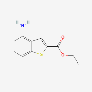 molecular formula C11H11NO2S B2524667 Ethyl 4-amino-1-benzothiophene-2-carboxylate CAS No. 478076-37-8
