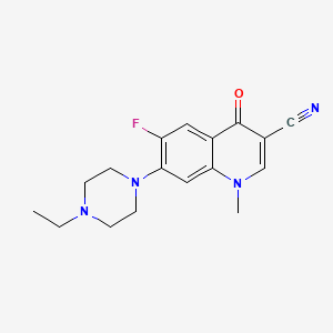 molecular formula C17H19FN4O B2524697 7-(4-Ethylpiperazin-1-yl)-6-fluoro-1-methyl-4-oxoquinoline-3-carbonitrile CAS No. 1359864-63-3