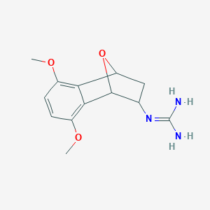 molecular formula C13H17N3O3 B025247 2-Guanidino-5,8-dimethoxy-1,2,3,4-tetrahydro-1,4-epoxynaphthalene CAS No. 107914-11-4