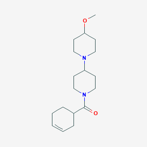 molecular formula C18H30N2O2 B2524700 1'-(Cyclohex-3-ene-1-carbonyl)-4-methoxy-1,4'-bipiperidine CAS No. 1705695-51-7