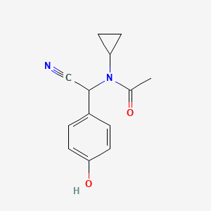 molecular formula C13H14N2O2 B2524712 N-[cyano(4-hydroxyphenyl)methyl]-N-cyclopropylacetamide CAS No. 2377031-04-2