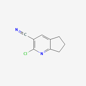 molecular formula C9H7ClN2 B2524713 2-chloro-5H,6H,7H-cyclopenta[b]pyridine-3-carbonitrile CAS No. 113511-27-6