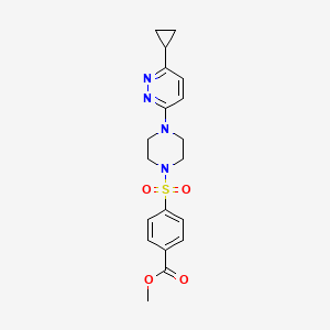molecular formula C19H22N4O4S B2524722 Methyl 4-((4-(6-cyclopropylpyridazin-3-yl)piperazin-1-yl)sulfonyl)benzoate CAS No. 2034495-25-3