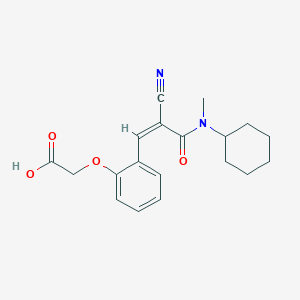 molecular formula C19H22N2O4 B2524724 2-[2-[(Z)-2-cyano-3-[cyclohexyl(methyl)amino]-3-oxoprop-1-enyl]phenoxy]acetic acid CAS No. 1356816-36-8