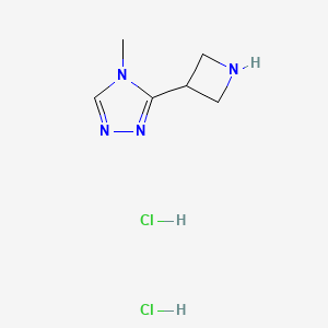 molecular formula C6H12Cl2N4 B2524738 3-azetidin-3-yl-4-methyl-4H-1,2,4-triazole dihydrochloride CAS No. 1992996-05-0
