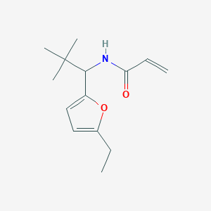 molecular formula C14H21NO2 B2524742 N-[1-(5-Ethylfuran-2-yl)-2,2-dimethylpropyl]prop-2-enamide CAS No. 2411227-67-1