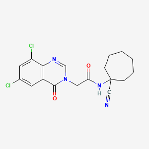 molecular formula C18H18Cl2N4O2 B2524756 N-(1-cyanocycloheptyl)-2-(6,8-dichloro-4-oxo-3,4-dihydroquinazolin-3-yl)acetamide CAS No. 1311817-03-4