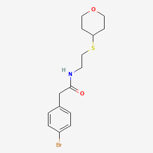 molecular formula C15H20BrNO2S B2524767 2-(4-bromophenyl)-N-[2-(oxan-4-ylsulfanyl)ethyl]acetamide CAS No. 1903437-97-7