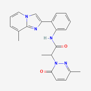 2-(3-methyl-6-oxopyridazin-1(6H)-yl)-N-(2-(8-methylimidazo[1,2-a]pyridin-2-yl)phenyl)propanamide