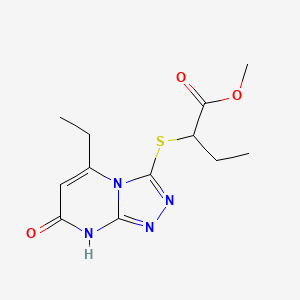 Methyl 2-((5-ethyl-7-oxo-7,8-dihydro-[1,2,4]triazolo[4,3-a]pyrimidin-3-yl)thio)butanoate