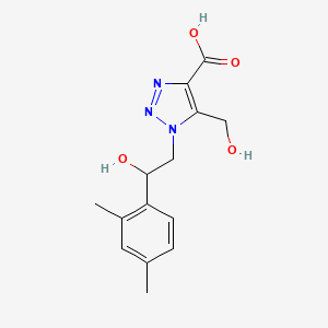 1-[2-(2,4-dimethylphenyl)-2-hydroxyethyl]-5-(hydroxymethyl)-1H-1,2,3-triazole-4-carboxylic acid