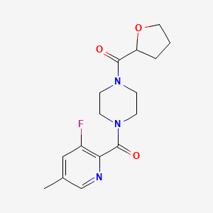 1-(3-Fluoro-5-methylpyridine-2-carbonyl)-4-(oxolane-2-carbonyl)piperazine