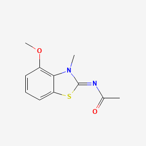 (E)-N-(4-methoxy-3-methylbenzo[d]thiazol-2(3H)-ylidene)acetamide